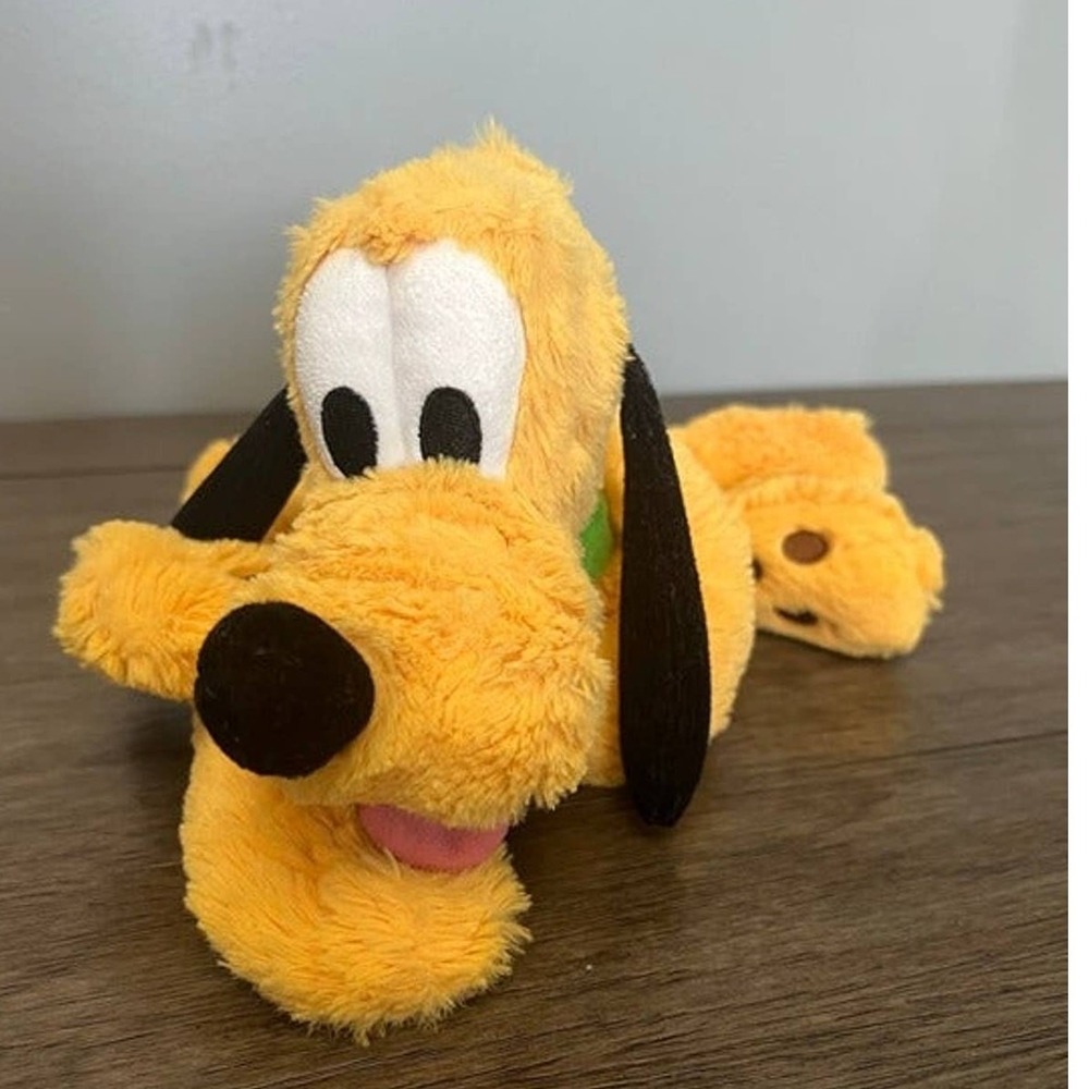 Disney Parks Pluto Plush Stuffed Animal Yellow Shaggy Dog Mickey Mouse Friends